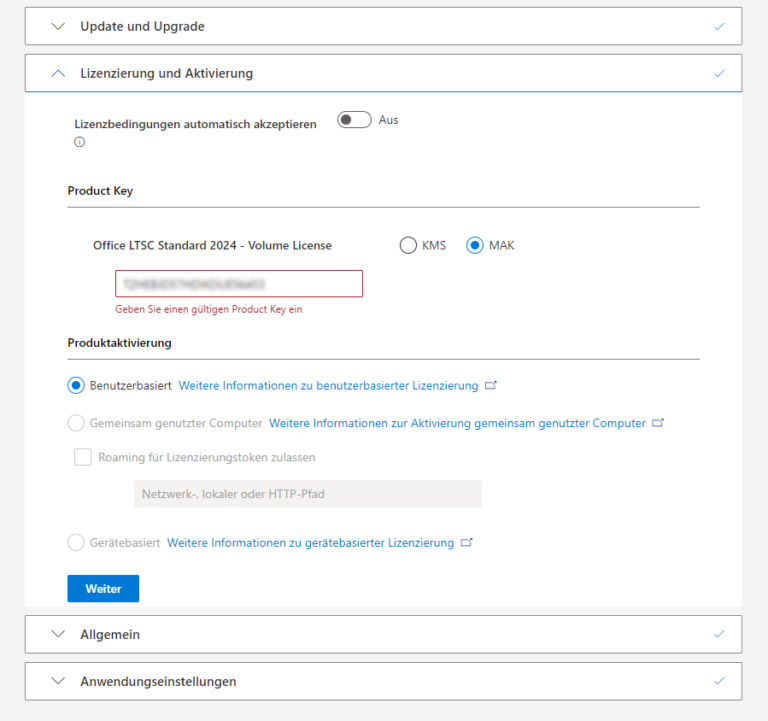 Office installieren mit dem Office Deployment Tool