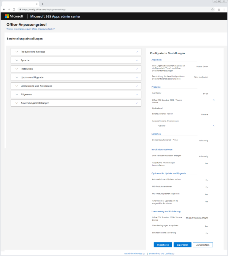 Office installieren mit dem Office Deployment Tool