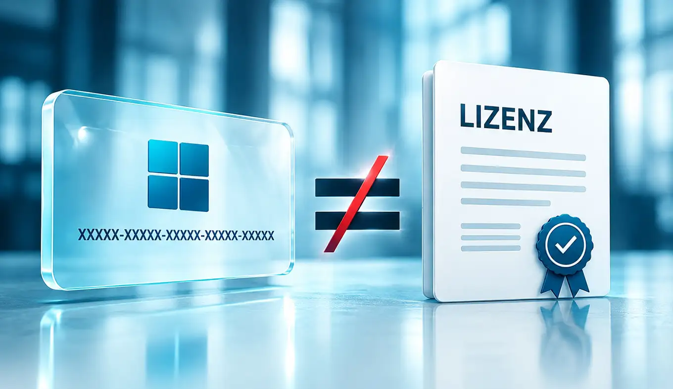 Produktschlüssel und Softwarelizenz sind rechtlich nicht gleichzusetzen
